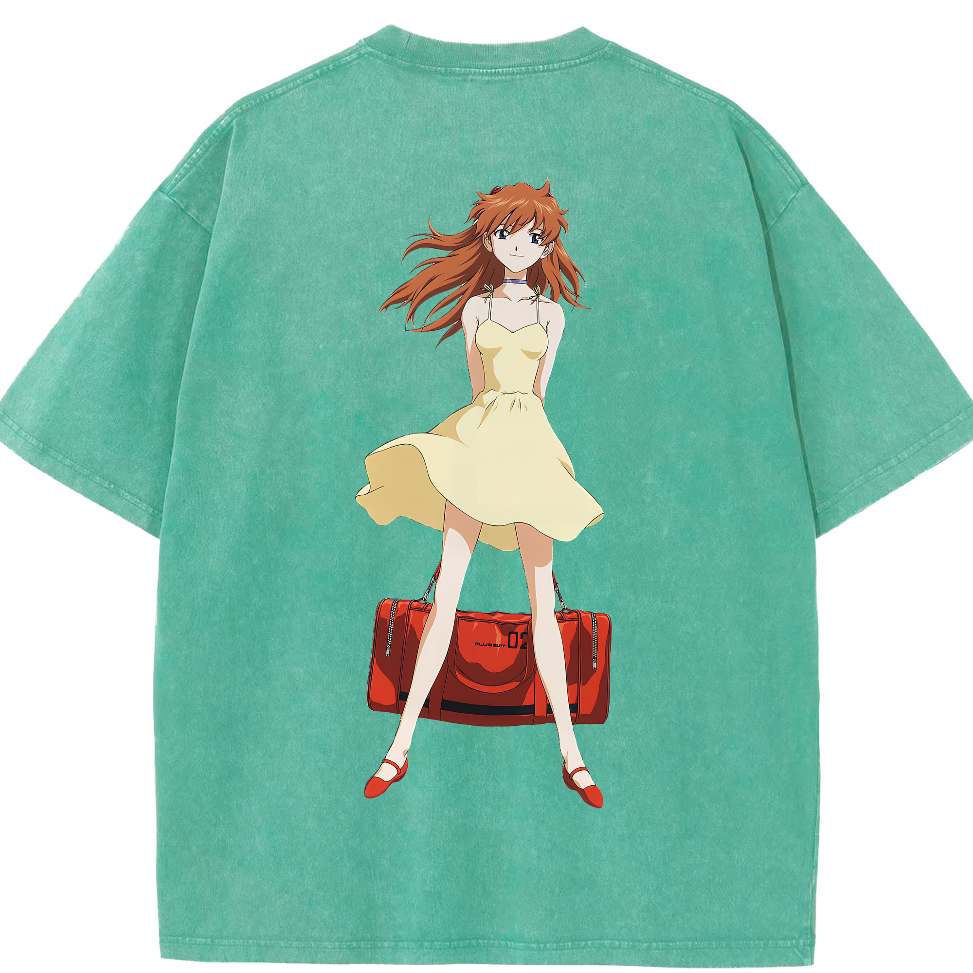 （画像用） EVA 新世紀エヴァンゲリオン 綿100% ヴィンテージ風 半袖Tシャツ（背面プリント）